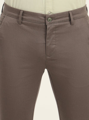 Olive Solid Super Slim Fit Casual Trouser | Greenfibre