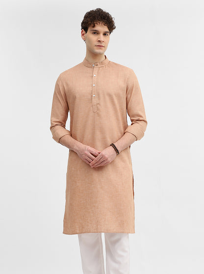 Rust Solid Modi Kurta | JadeBlue