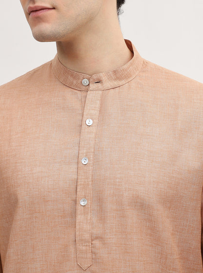 Rust Solid Modi Kurta | JadeBlue