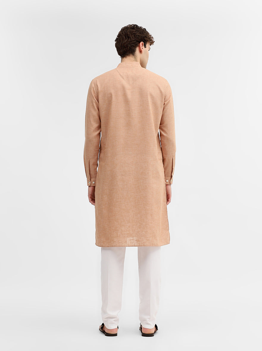 Rust Solid Modi Kurta | JadeBlue