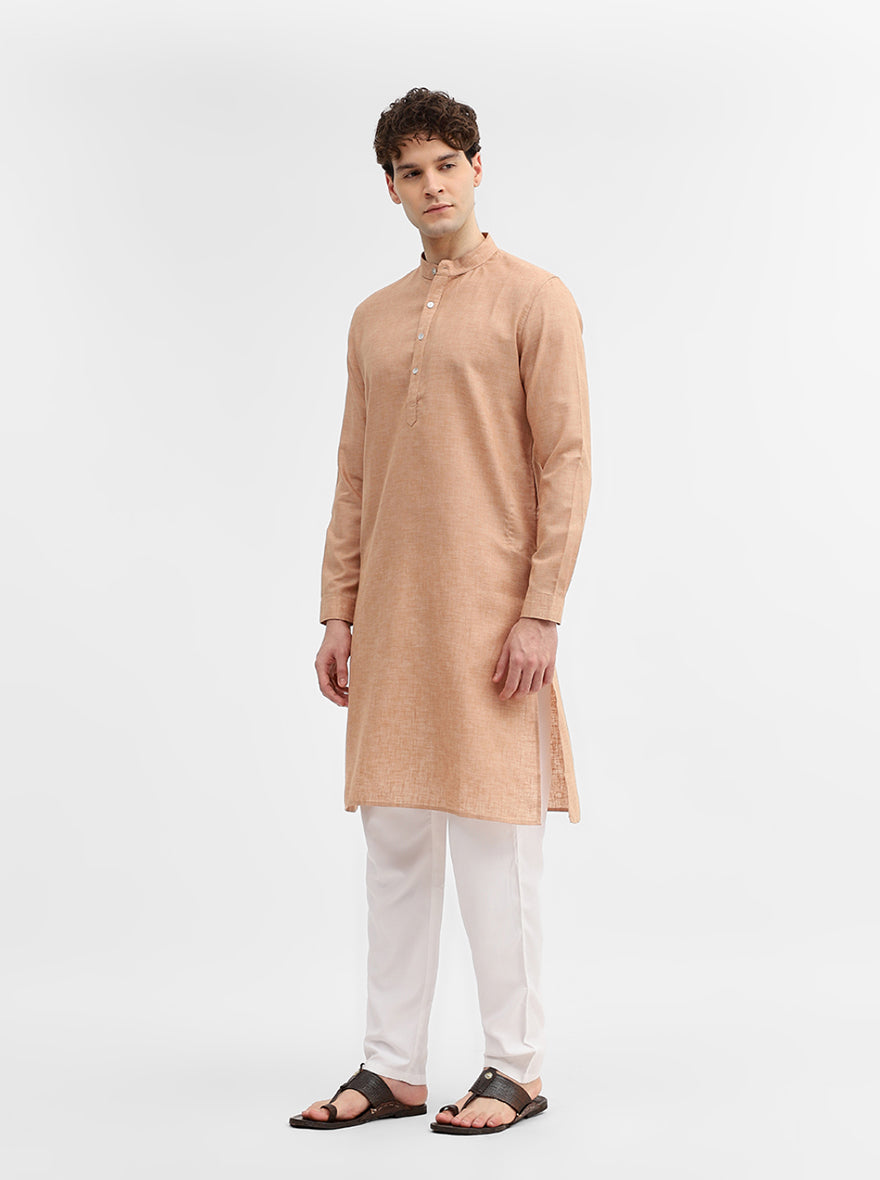Rust Solid Modi Kurta | JadeBlue
