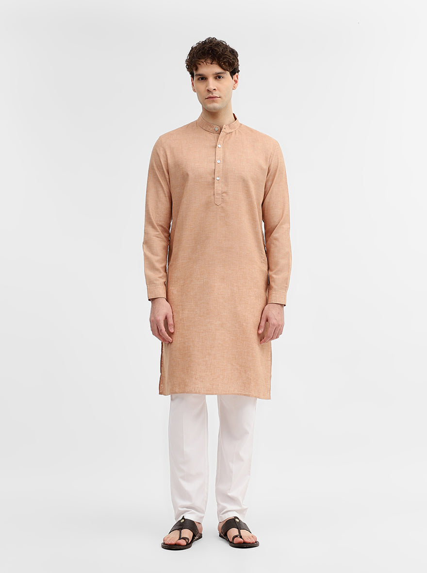 Rust Solid Modi Kurta | JadeBlue