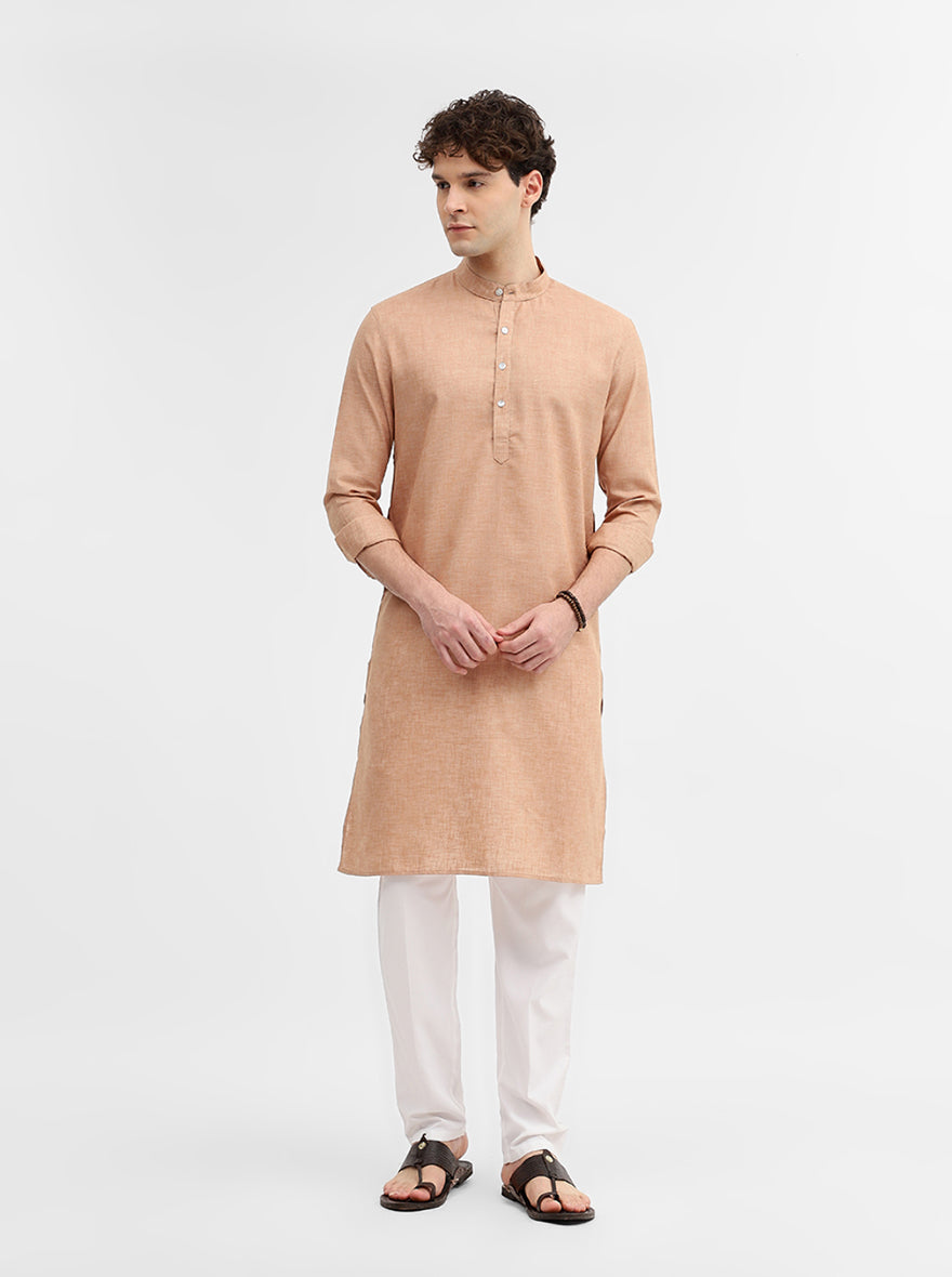 Rust Solid Modi Kurta | JadeBlue