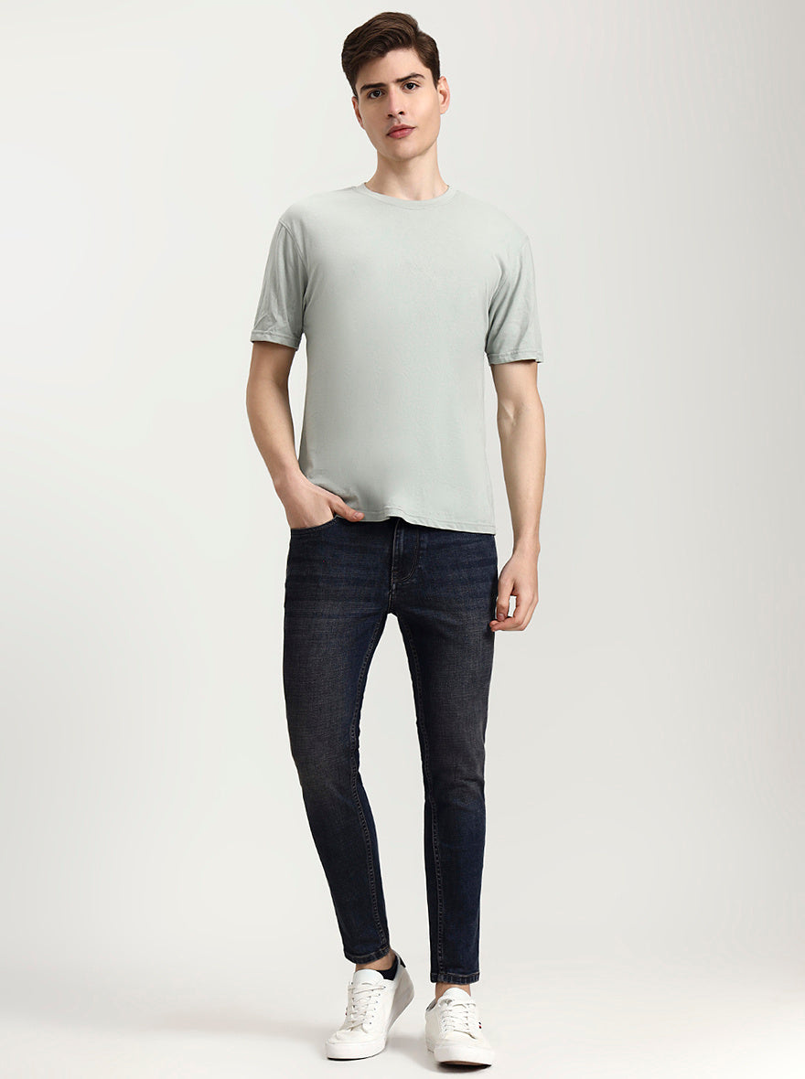 Tinted Vintage Blue Washed Rider Fit Jeans | JadeBlue
