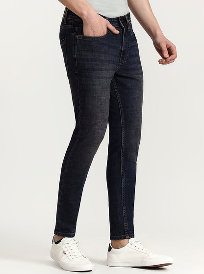Tinted Vintage Blue Washed Rider Fit Jeans | JadeBlue