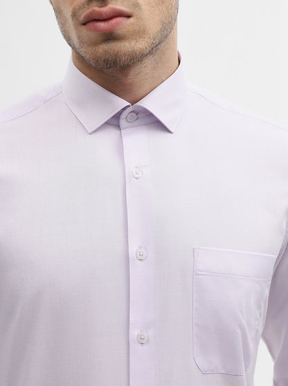 Purple Solid Slim Fit Formal Shirt | Greenfibre