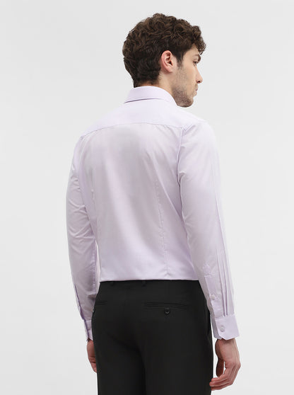 Purple Solid Slim Fit Formal Shirt | Greenfibre