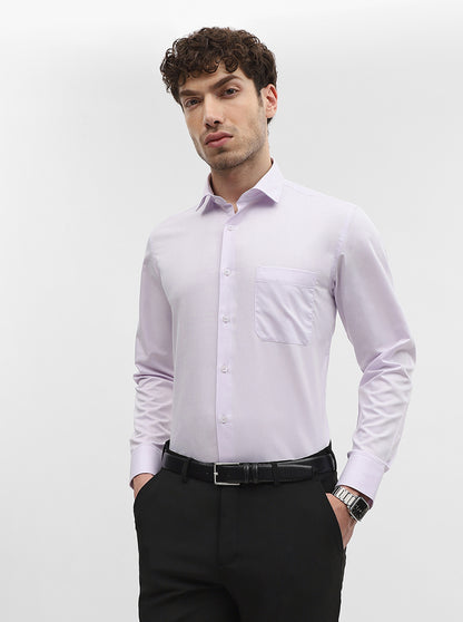 Purple Solid Slim Fit Formal Shirt | Greenfibre