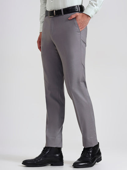 Blue & Maroon Solid Slim Fit Formal Trouser | JB Studio