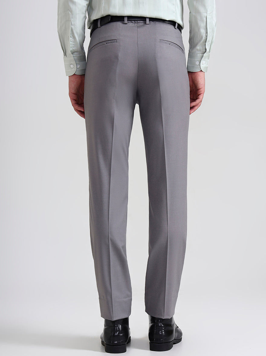 Blue & Maroon Solid Slim Fit Formal Trouser | JB Studio