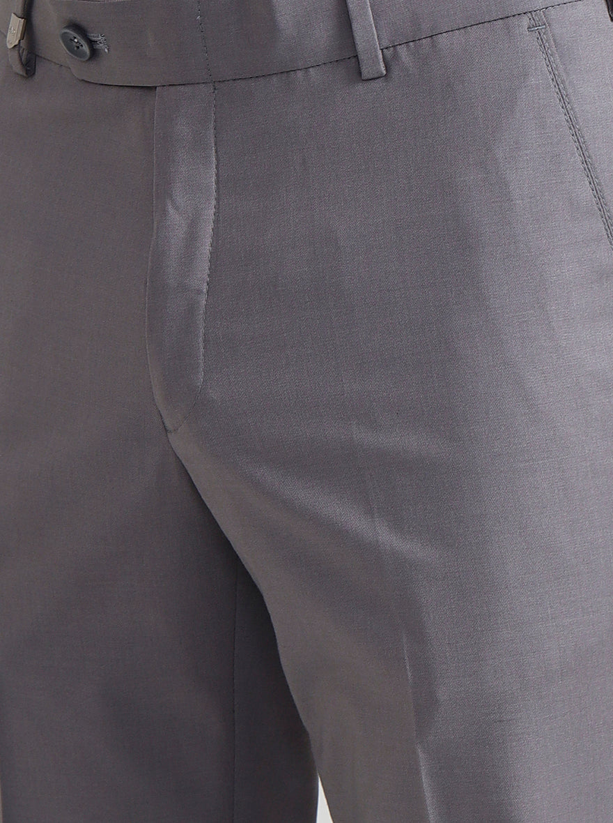 Blue & Maroon Solid Slim Fit Formal Trouser | JB Studio