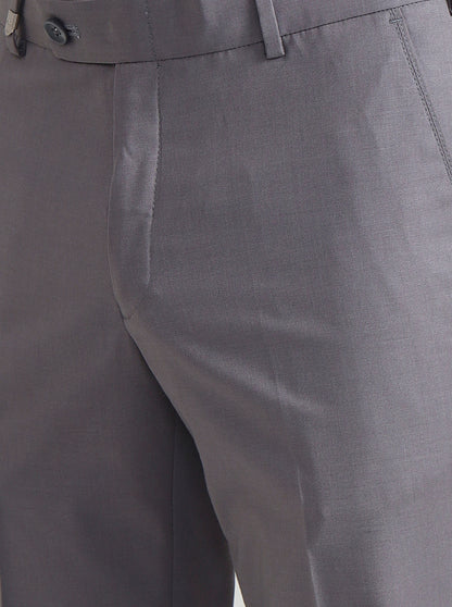 Blue & Maroon Solid Slim Fit Formal Trouser | JB Studio