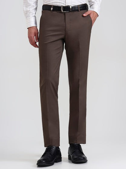 Blue & Maroon Checked Slim Fit Formal Trouser | JB Studio