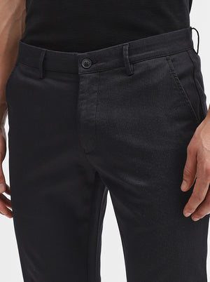 Black Solid Super Slim Fit Casual Trouser | Greenfibre