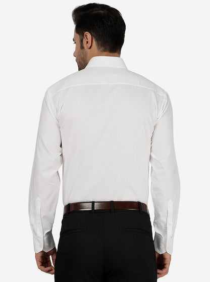 White Solid Regular Fit Formal Shirt | JadeBlue