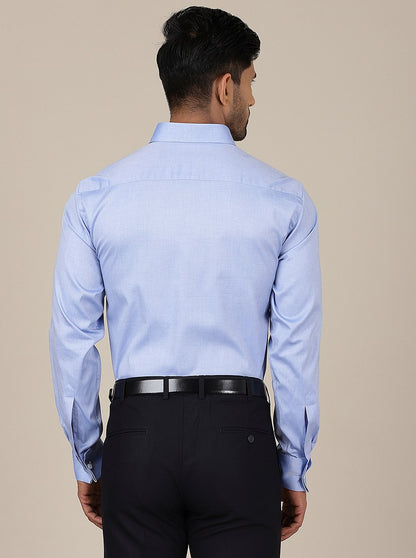Light Blue Solid Regular Fit Formal Shirt | JadeBlue