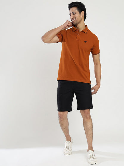 Black Solid Slim Fit Shorts | JadeBlue