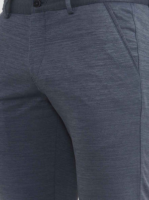 Grey Solid Slim Fit Club Wear Trouser | Greenfibre