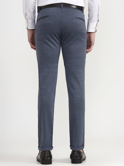 Grey Solid Slim Fit Club Wear Trouser | Greenfibre