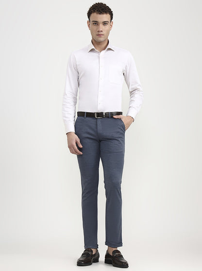 Grey Solid Slim Fit Club Wear Trouser | Greenfibre