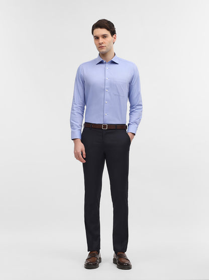 Navy Blue Solid Super Slim Fit Formal Trouser | JadeBlue Youth