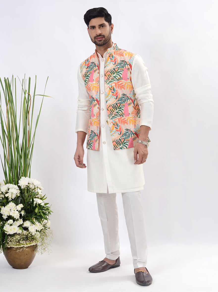 Multicolor Bandhgala Jacket | TULA