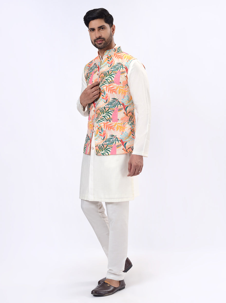 Multicolor Bandhgala Jacket | TULA
