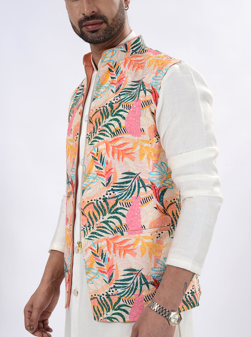 Multicolor Bandhgala Jacket | TULA