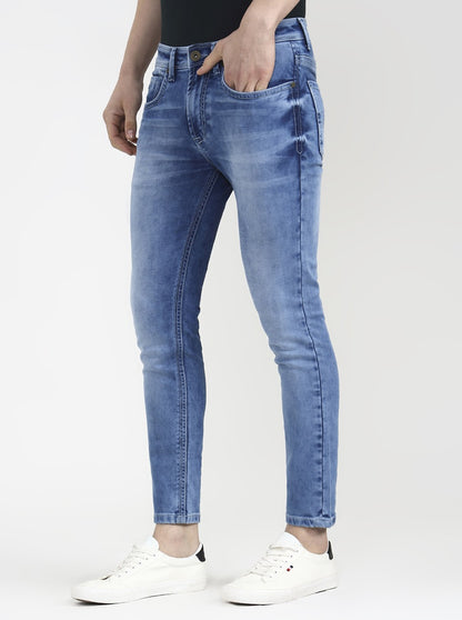 Light Indigo Blue Solid Rider Fit Jeans | JadeBlue