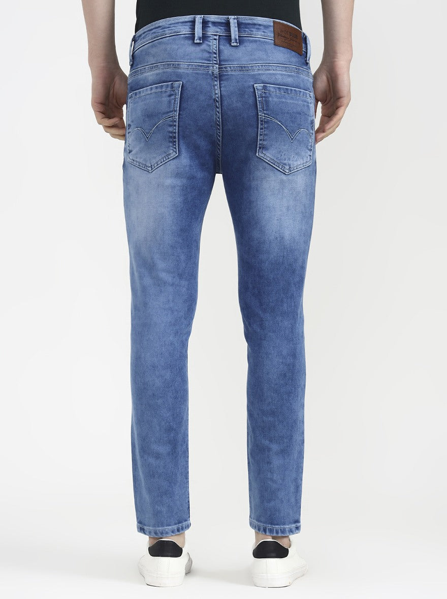 Light Indigo Blue Solid Rider Fit Jeans | JadeBlue