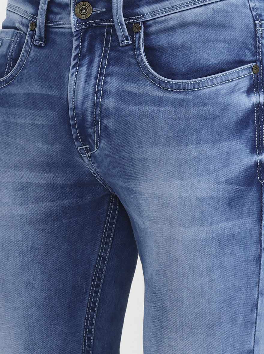Light Indigo Blue Solid Rider Fit Jeans | JadeBlue