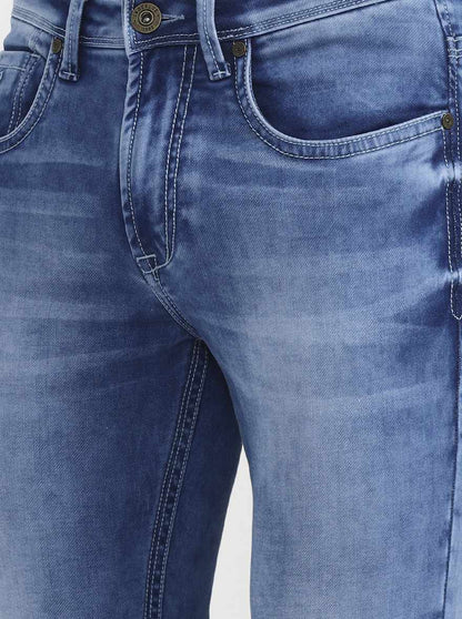 Light Indigo Blue Solid Rider Fit Jeans | JadeBlue