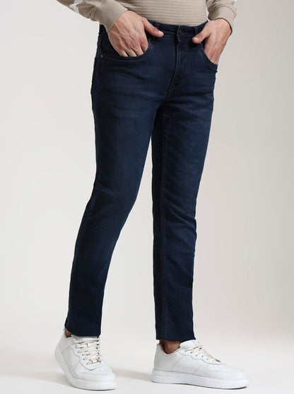 Dark Blue Washed Slim Fit Jeans | JadeBlue
