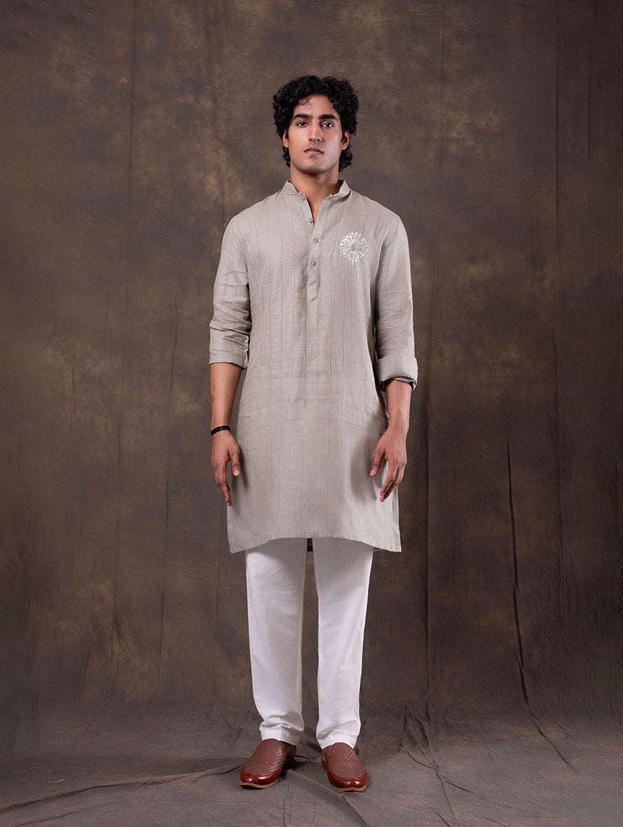 Green Embroidered  Kurta Pajama | Virasana