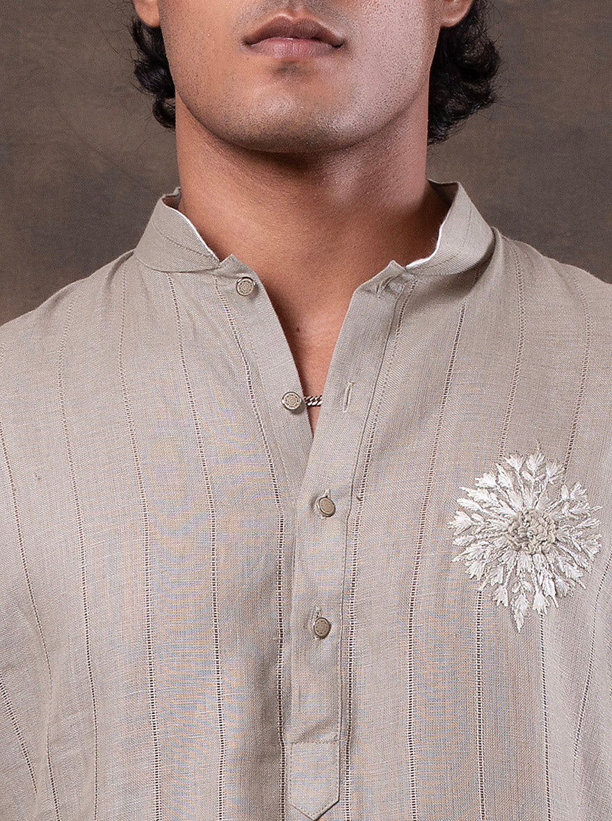Green Embroidered  Kurta Pajama | Virasana