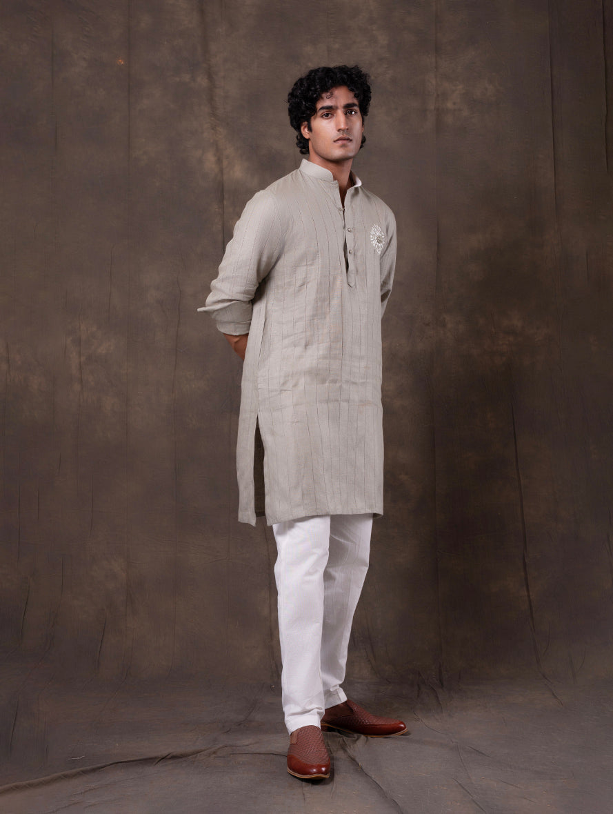 Green Embroidered  Kurta Pajama | Virasana