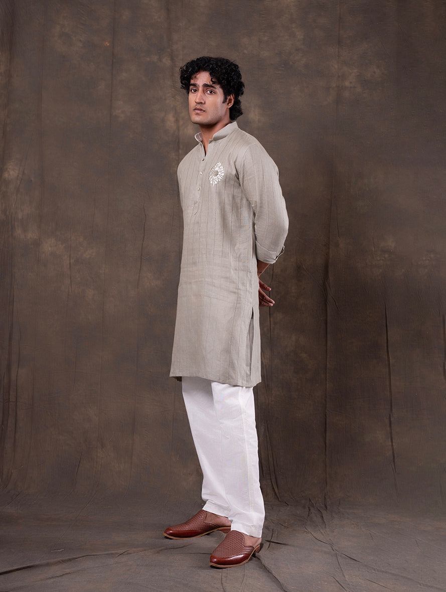 Green Embroidered  Kurta Pajama | Virasana