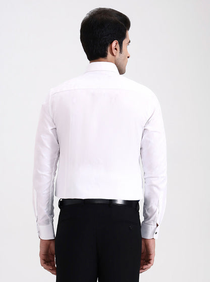 White Solid Slim Fit Party Wear Shirt | Wyre