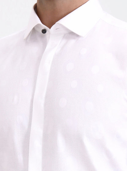 White Solid Slim Fit Party Wear Shirt | Wyre