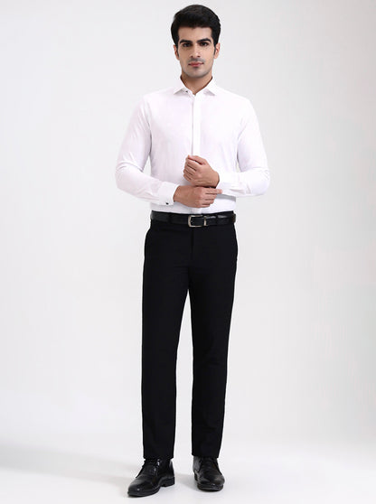 White Solid Slim Fit Party Wear Shirt | Wyre