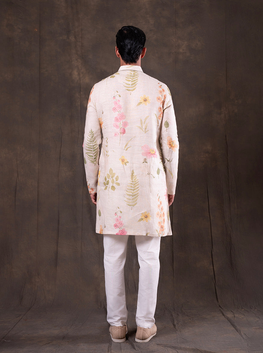 Onion Pink Embroidered  Kurta Pajama | Virasana