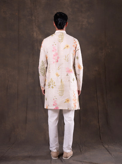 Onion Pink Embroidered  Kurta Pajama | Virasana