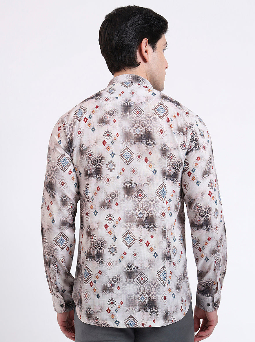 Natural Printed Slim Fit Party Wear Kurta | Wyre