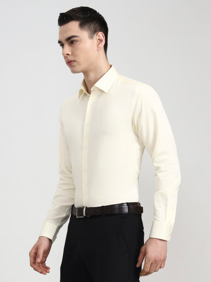 Lemon Solid Slim Fit Party Wear Shirt | Wyre