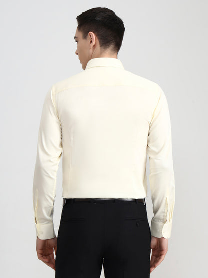 Lemon Solid Slim Fit Party Wear Shirt | Wyre