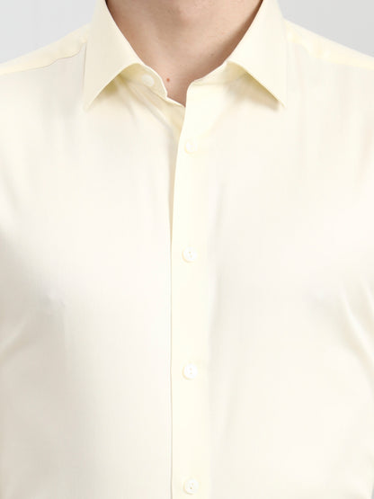 Lemon Solid Slim Fit Party Wear Shirt | Wyre