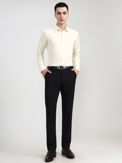 Lemon Solid Slim Fit Party Wear Shirt | Wyre