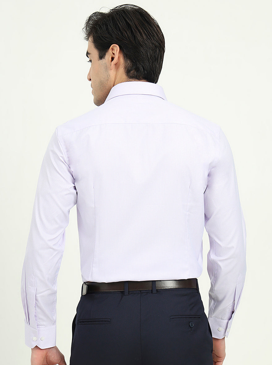 Light Purple Solid Slim Fit Formal Shirt | Greenfibre