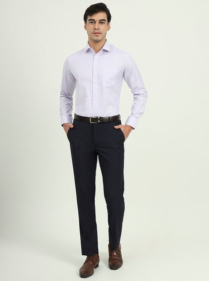 Light Purple Solid Slim Fit Formal Shirt | Greenfibre