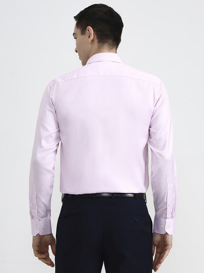 Pink Solid Regular Fit Formal Shirt | Greenfibre